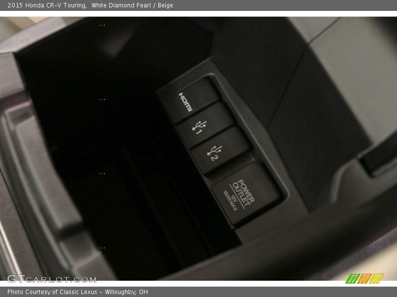 White Diamond Pearl / Beige 2015 Honda CR-V Touring