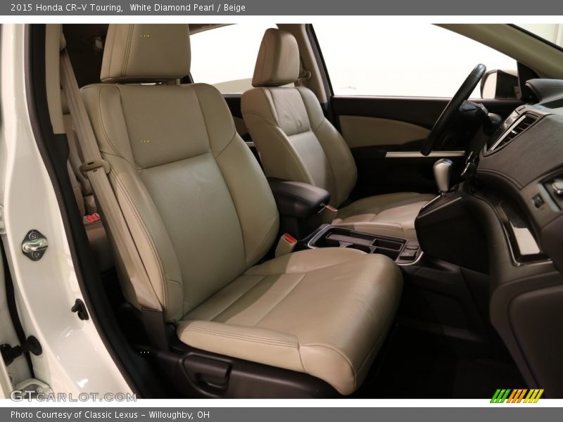 White Diamond Pearl / Beige 2015 Honda CR-V Touring