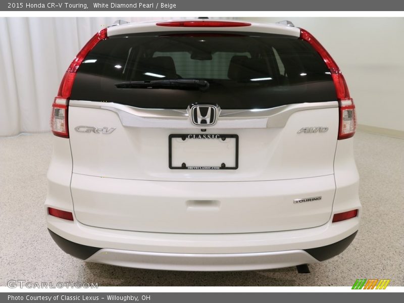 White Diamond Pearl / Beige 2015 Honda CR-V Touring