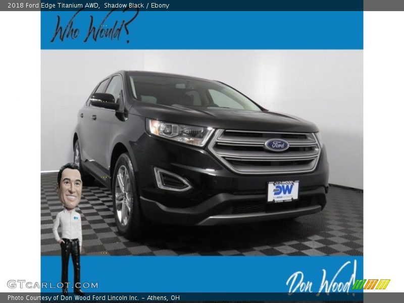 Shadow Black / Ebony 2018 Ford Edge Titanium AWD