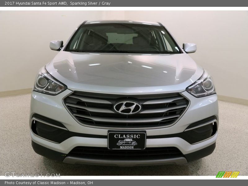 Sparkling Silver / Gray 2017 Hyundai Santa Fe Sport AWD