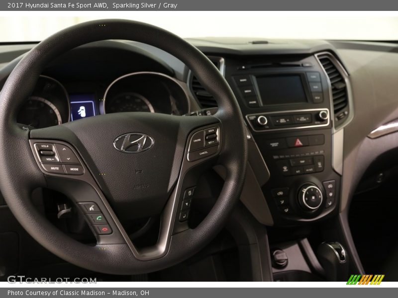 Sparkling Silver / Gray 2017 Hyundai Santa Fe Sport AWD