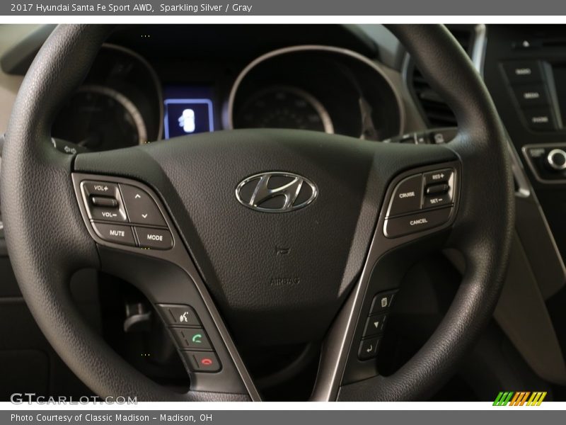 Sparkling Silver / Gray 2017 Hyundai Santa Fe Sport AWD