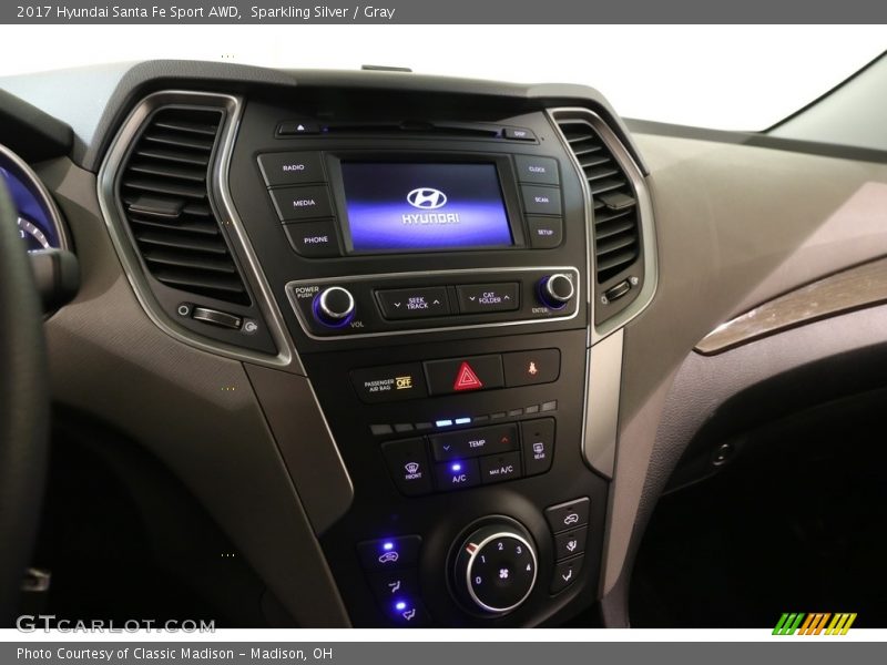 Sparkling Silver / Gray 2017 Hyundai Santa Fe Sport AWD