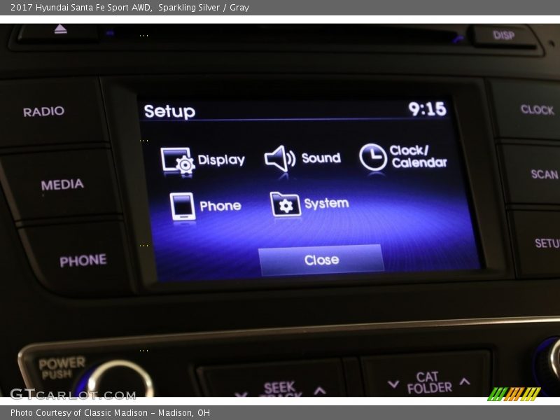 Sparkling Silver / Gray 2017 Hyundai Santa Fe Sport AWD