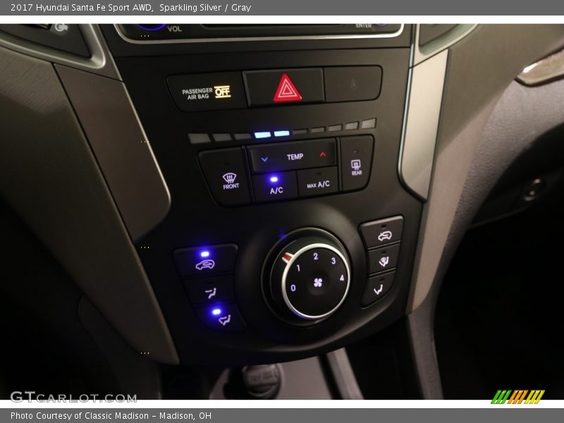 Sparkling Silver / Gray 2017 Hyundai Santa Fe Sport AWD