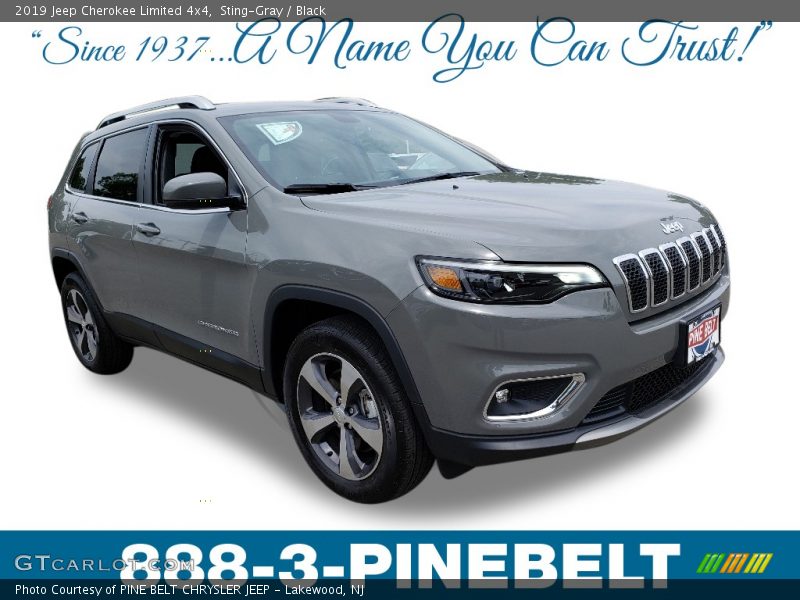 Sting-Gray / Black 2019 Jeep Cherokee Limited 4x4