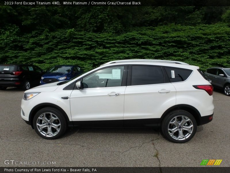 White Platinum / Chromite Gray/Charcoal Black 2019 Ford Escape Titanium 4WD