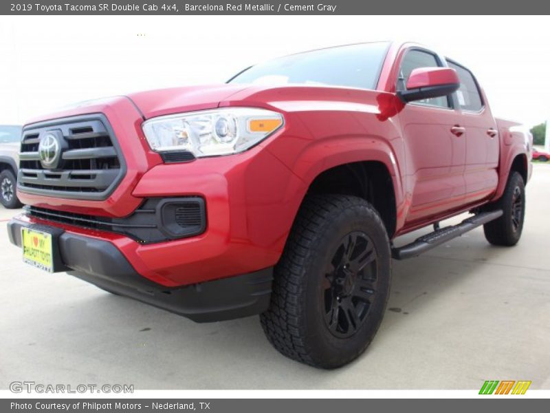 Barcelona Red Metallic / Cement Gray 2019 Toyota Tacoma SR Double Cab 4x4