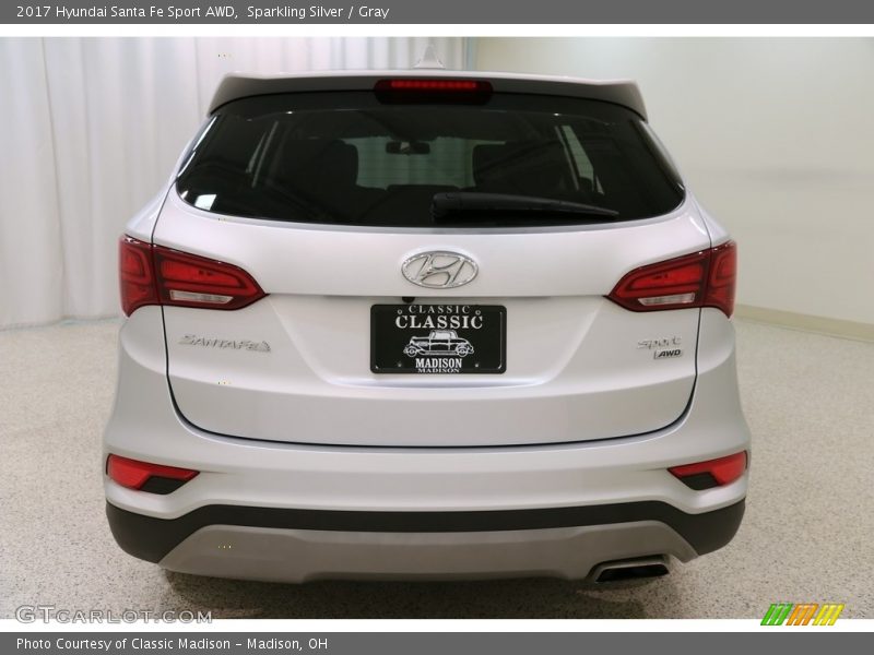 Sparkling Silver / Gray 2017 Hyundai Santa Fe Sport AWD