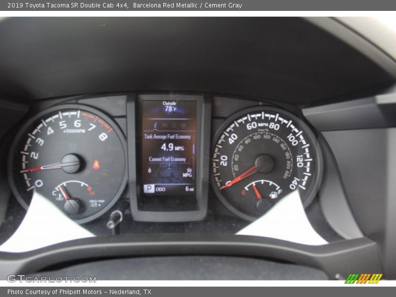 Barcelona Red Metallic / Cement Gray 2019 Toyota Tacoma SR Double Cab 4x4