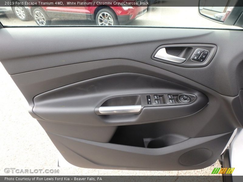 White Platinum / Chromite Gray/Charcoal Black 2019 Ford Escape Titanium 4WD