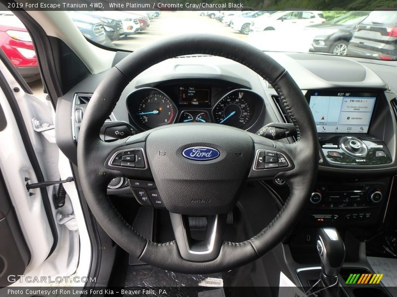 White Platinum / Chromite Gray/Charcoal Black 2019 Ford Escape Titanium 4WD