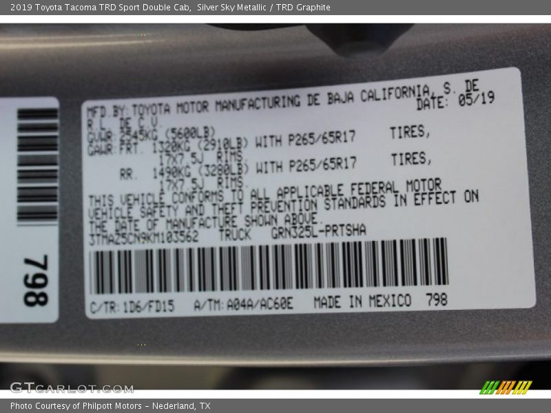 Silver Sky Metallic / TRD Graphite 2019 Toyota Tacoma TRD Sport Double Cab