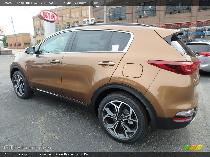 Burnished Copper / Beige 2020 Kia Sportage SX Turbo AWD