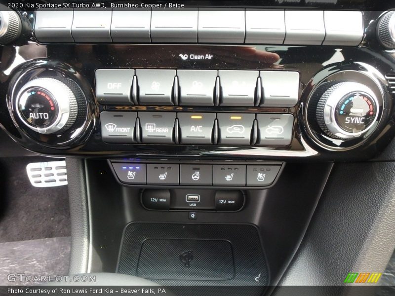 Controls of 2020 Sportage SX Turbo AWD