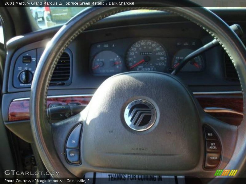 Spruce Green Metallic / Dark Charcoal 2001 Mercury Grand Marquis LS