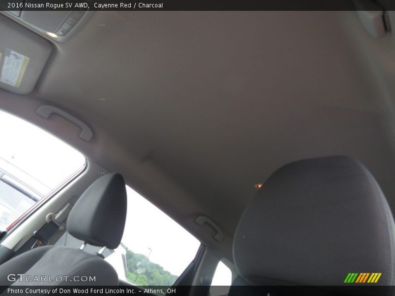 Cayenne Red / Charcoal 2016 Nissan Rogue SV AWD