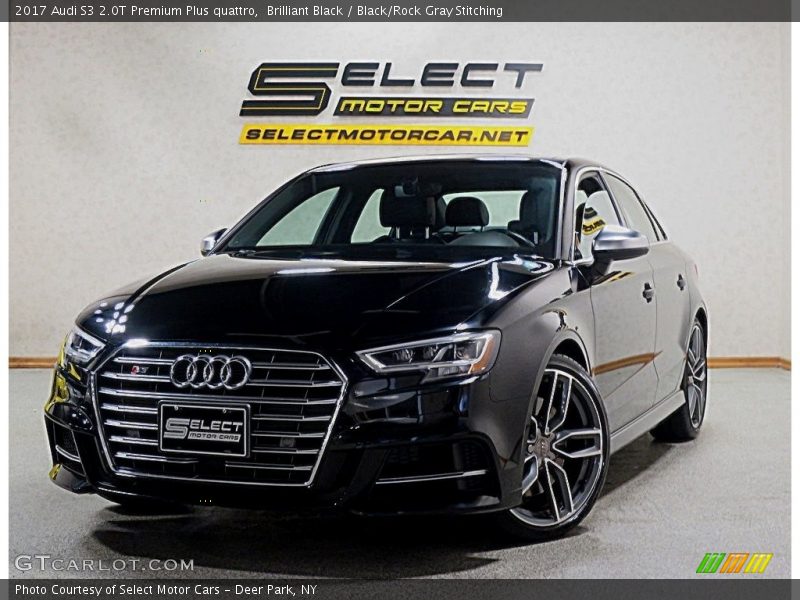 Brilliant Black / Black/Rock Gray Stitching 2017 Audi S3 2.0T Premium Plus quattro