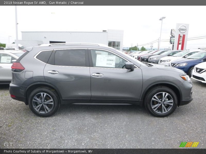 Gun Metallic / Charcoal 2019 Nissan Rogue SV AWD
