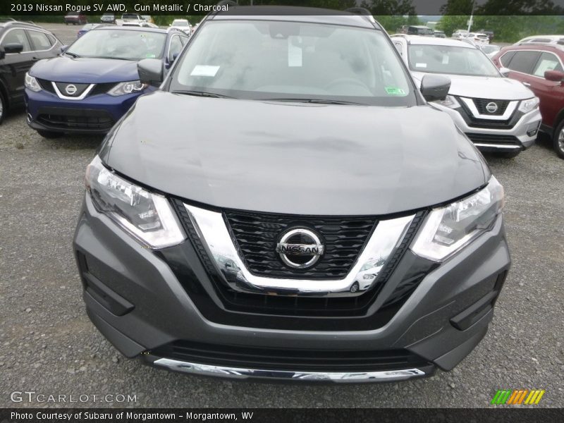 Gun Metallic / Charcoal 2019 Nissan Rogue SV AWD