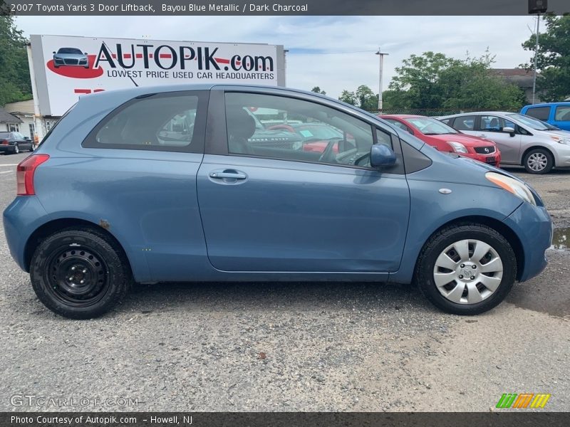 Bayou Blue Metallic / Dark Charcoal 2007 Toyota Yaris 3 Door Liftback