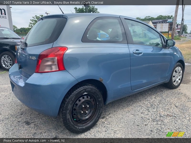 Bayou Blue Metallic / Dark Charcoal 2007 Toyota Yaris 3 Door Liftback