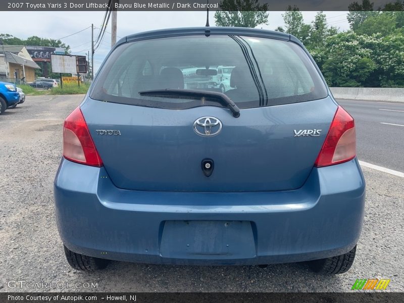 Bayou Blue Metallic / Dark Charcoal 2007 Toyota Yaris 3 Door Liftback