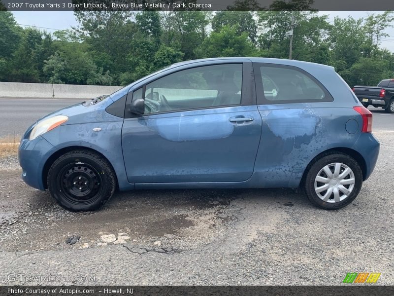 Bayou Blue Metallic / Dark Charcoal 2007 Toyota Yaris 3 Door Liftback