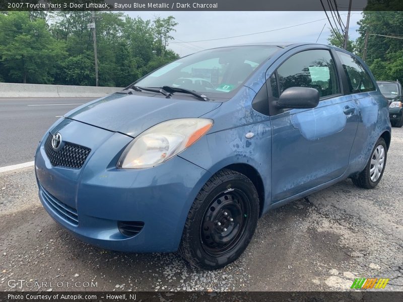 Bayou Blue Metallic / Dark Charcoal 2007 Toyota Yaris 3 Door Liftback