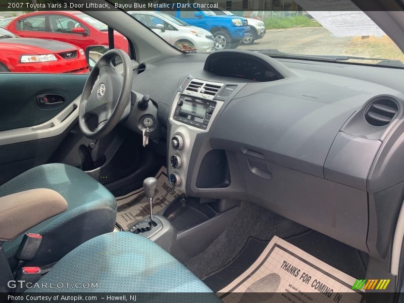 Bayou Blue Metallic / Dark Charcoal 2007 Toyota Yaris 3 Door Liftback