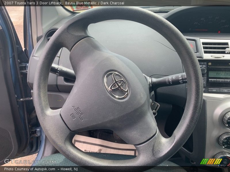 Bayou Blue Metallic / Dark Charcoal 2007 Toyota Yaris 3 Door Liftback