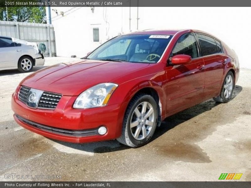 Red Opulence Metallic / Cafe Latte 2005 Nissan Maxima 3.5 SL