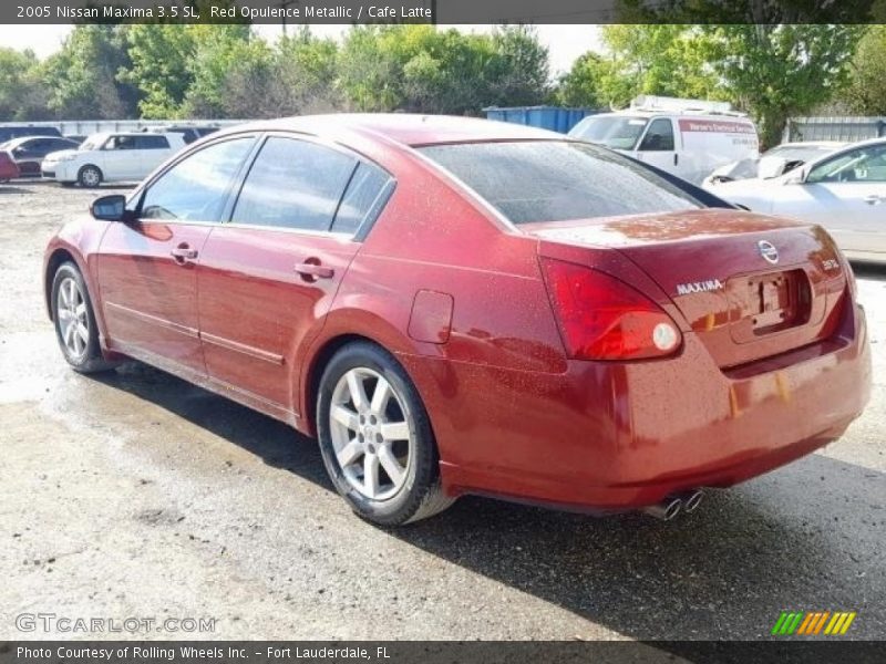 Red Opulence Metallic / Cafe Latte 2005 Nissan Maxima 3.5 SL
