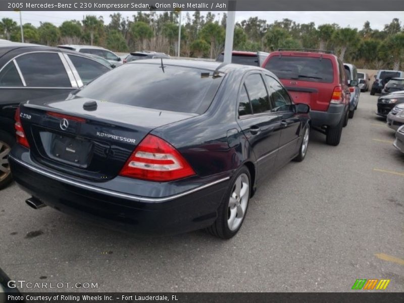 Orion Blue Metallic / Ash 2005 Mercedes-Benz C 230 Kompressor Sedan