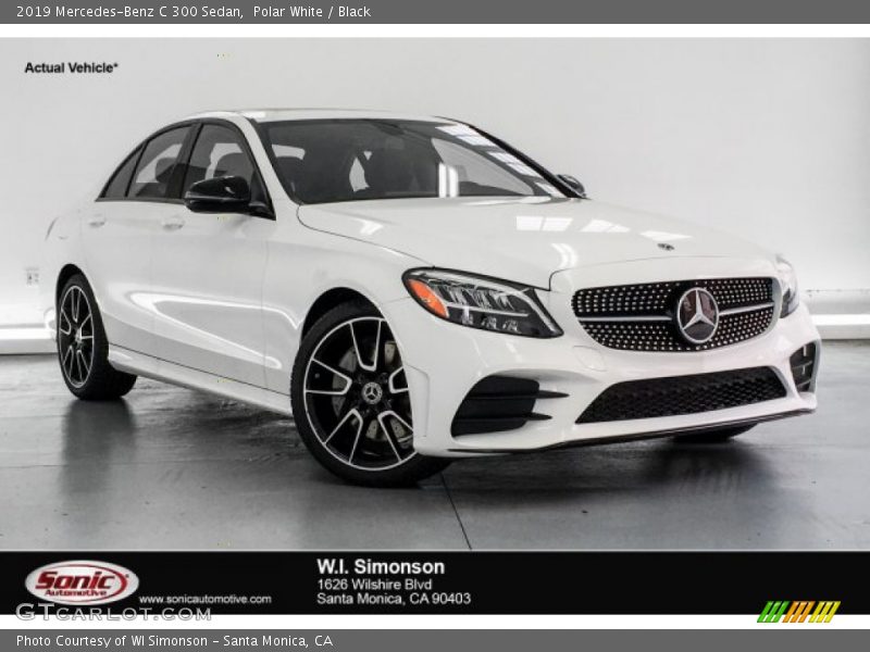 Polar White / Black 2019 Mercedes-Benz C 300 Sedan