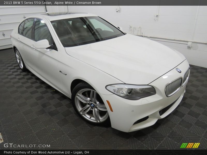 Alpine White / Cinnamon Brown 2013 BMW 5 Series 550i Sedan
