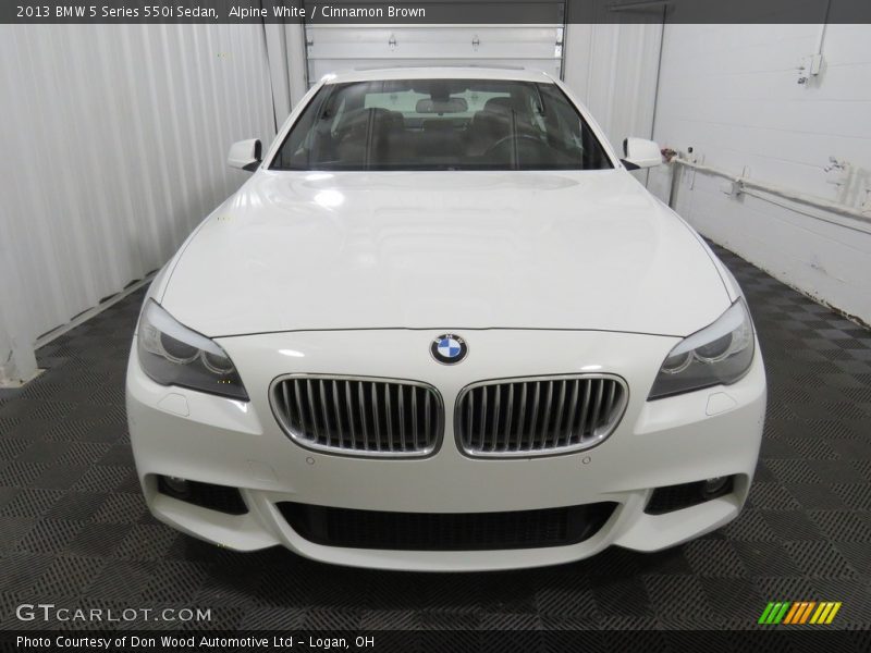 Alpine White / Cinnamon Brown 2013 BMW 5 Series 550i Sedan