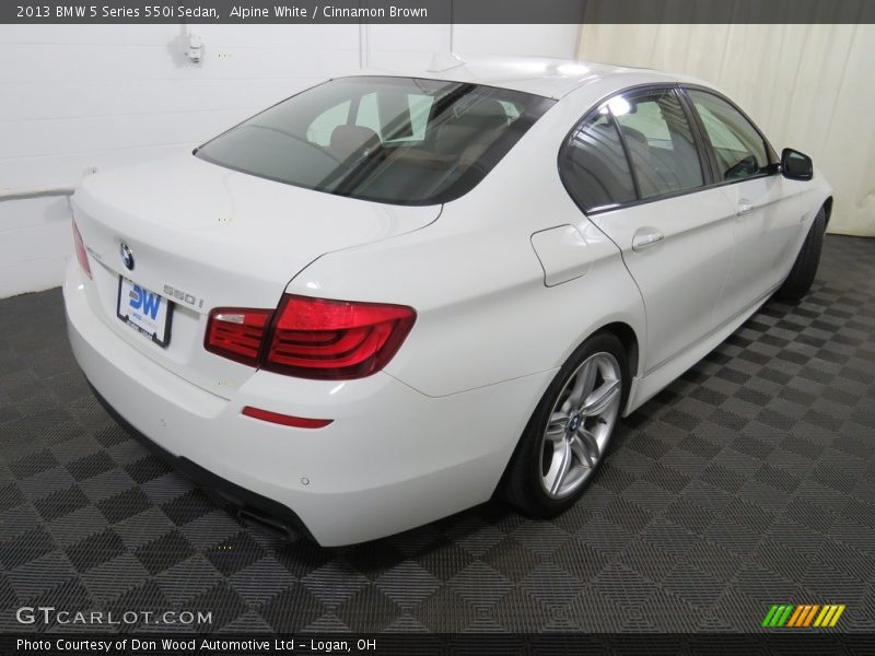Alpine White / Cinnamon Brown 2013 BMW 5 Series 550i Sedan