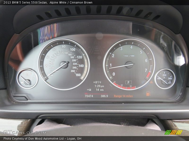 Alpine White / Cinnamon Brown 2013 BMW 5 Series 550i Sedan