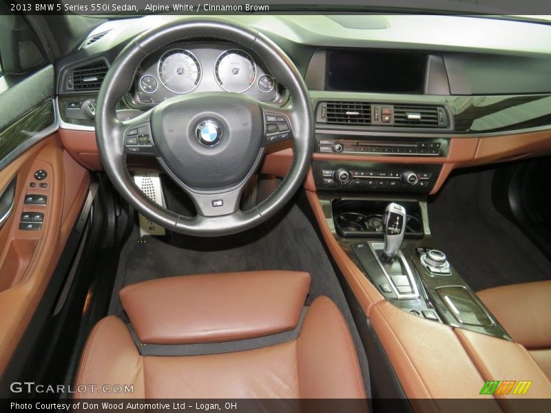 Alpine White / Cinnamon Brown 2013 BMW 5 Series 550i Sedan