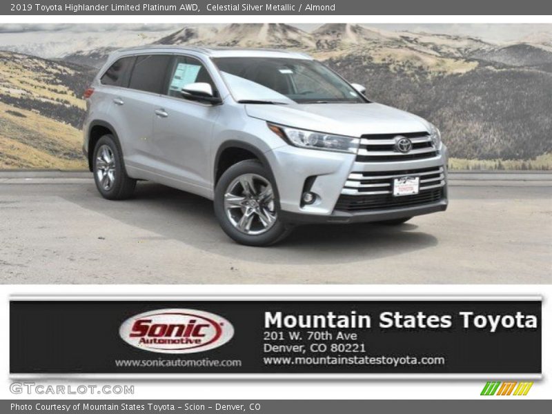 Celestial Silver Metallic / Almond 2019 Toyota Highlander Limited Platinum AWD
