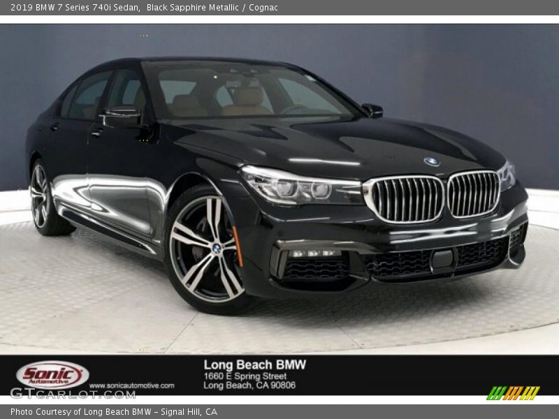 Black Sapphire Metallic / Cognac 2019 BMW 7 Series 740i Sedan