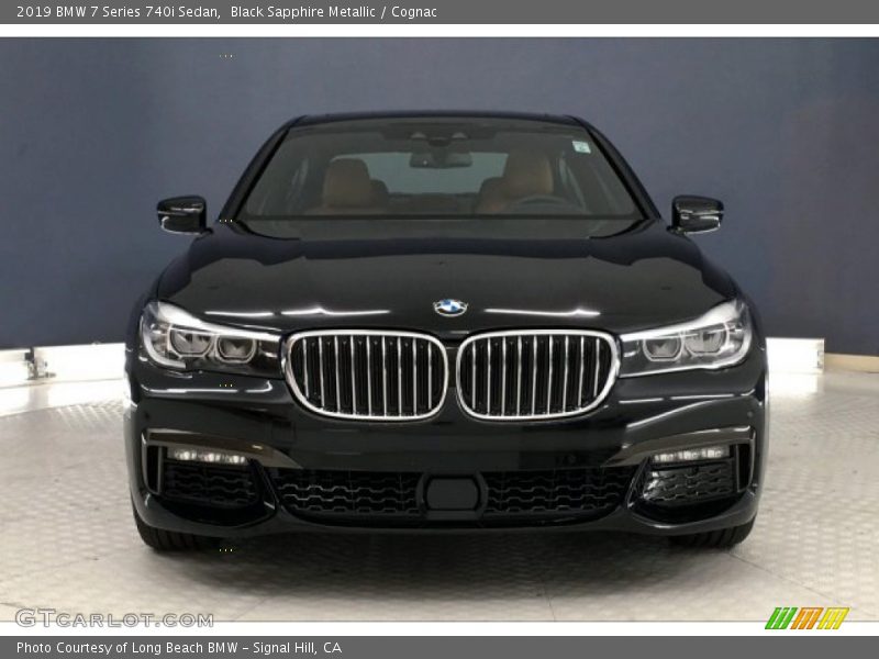 Black Sapphire Metallic / Cognac 2019 BMW 7 Series 740i Sedan
