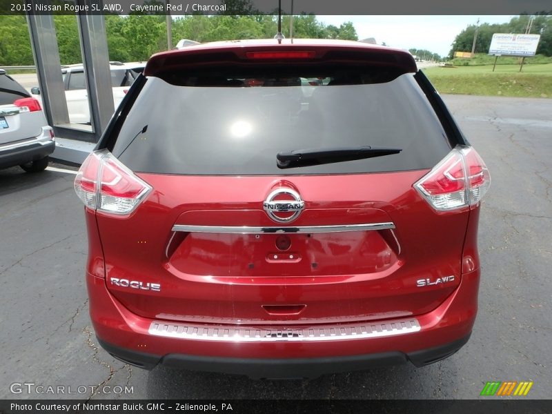 Cayenne Red / Charcoal 2015 Nissan Rogue SL AWD