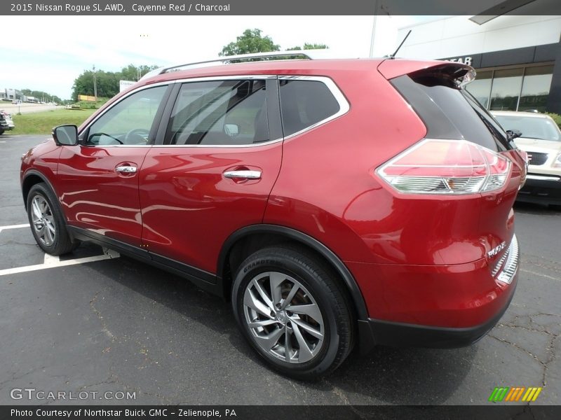 Cayenne Red / Charcoal 2015 Nissan Rogue SL AWD