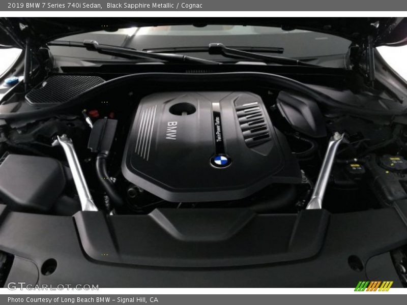 Black Sapphire Metallic / Cognac 2019 BMW 7 Series 740i Sedan