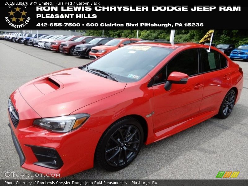 Pure Red / Carbon Black 2018 Subaru WRX Limited