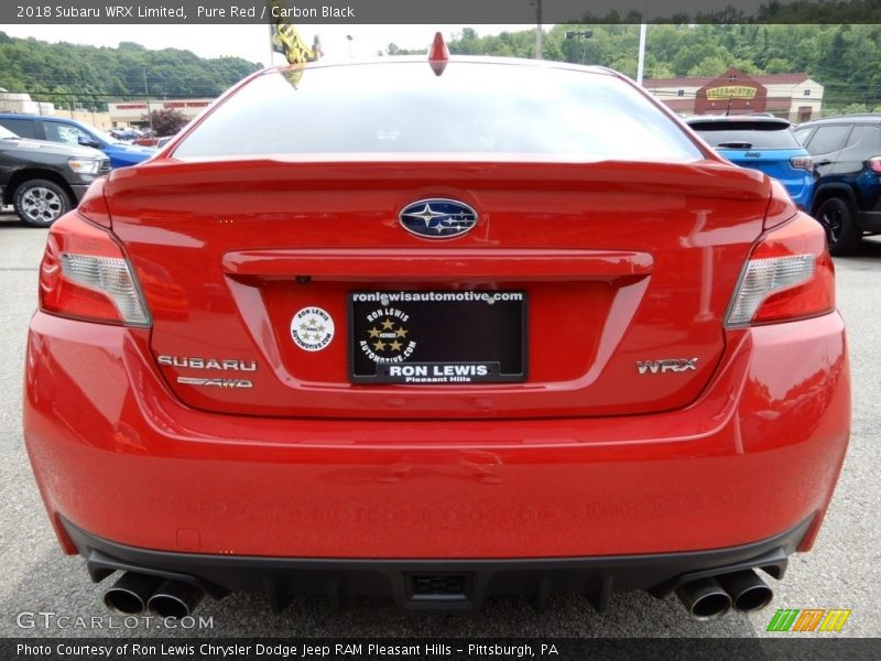 Pure Red / Carbon Black 2018 Subaru WRX Limited