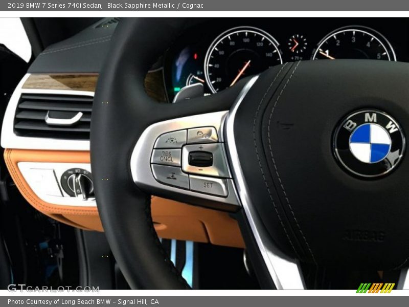 Black Sapphire Metallic / Cognac 2019 BMW 7 Series 740i Sedan